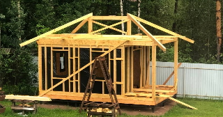 Сарай из бруса 100х100 в Бирске - строительство под ключ | Строй-Брк от 41504 руб.